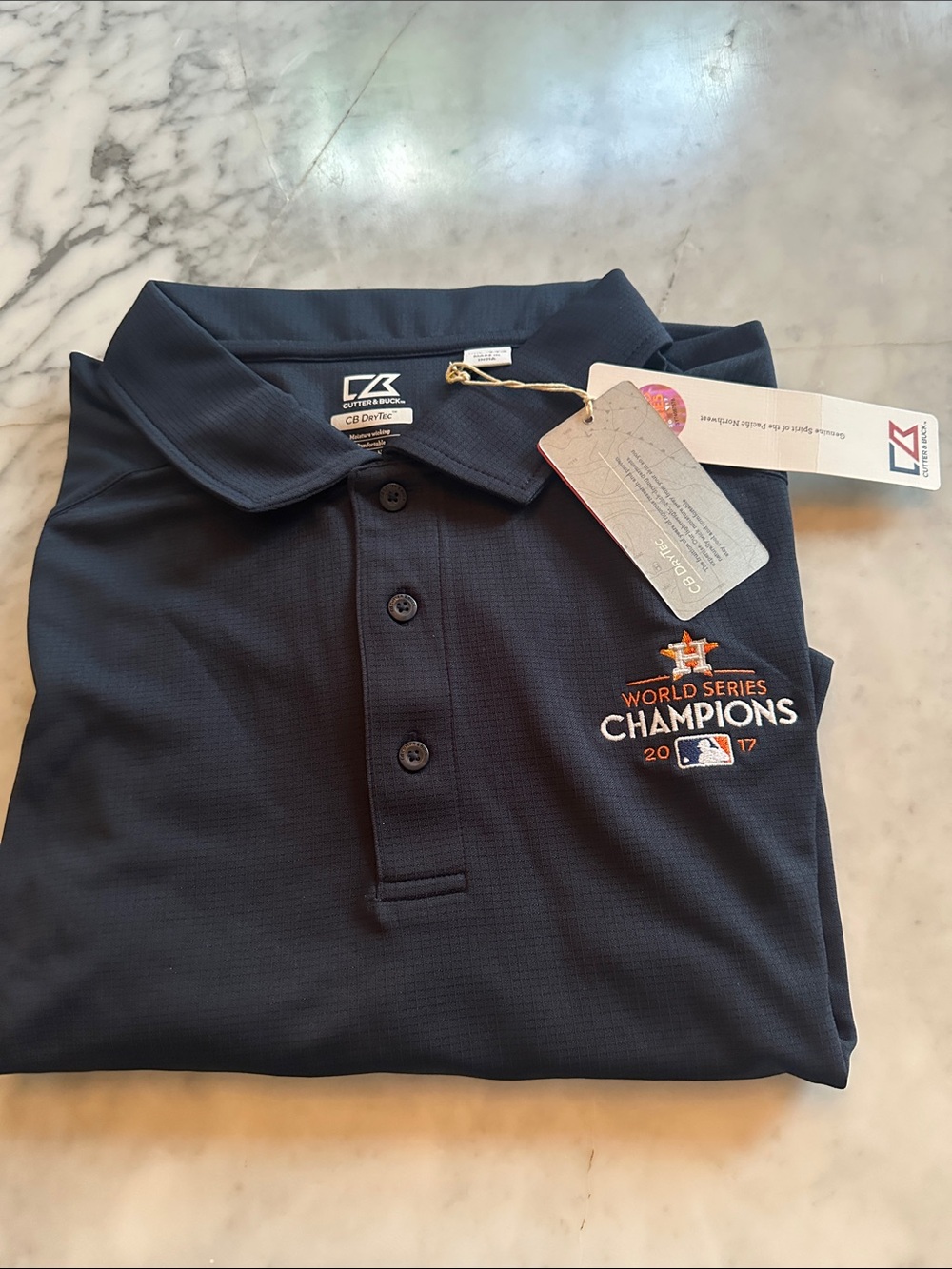 Cutter & Buck, DryTec, Astros WS Championship Polo. XXL. NWT
